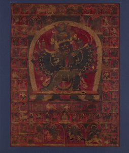 The Wrathful Bon Deity Walse Ngampa, en af de fem fæstningsmeditationsguder, tidligt i det 15. århundrede. af Unbekannt