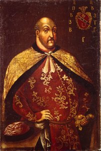 De Zaporozhianske kosakker Ataman Vasily Grigoryevich Gamaleya, ca 1760 af Unbekannt