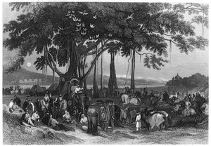 Ankomsten af kontingentstyrken af det sikhiske irregulære kavaleri, Indien, c1860 af Unbekannt