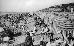 Stranden, Trouville, Frankrig, c1920