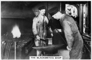 Smedene handler om bord på slagskibet HMS Nelson, 1937 af Unbekannt