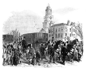 Transporten af australsk guld fra Østindien lægger til kaj til Bank of England, London, c1888 af Unbekannt
