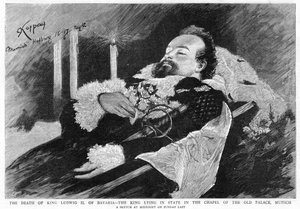 Kong Ludwig II af Bayerns død 1845-1886, 1886 af Unbekannt