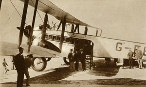 Den første indiske luftpost ankommer til Croydon Lufthavn, det sydlige London, 1929, 1935. af Unbekannt