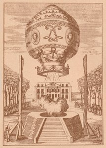 Den første ballonopstigning, c1785 1919 af Unbekannt