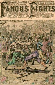 Den første kamp mellem Tom Spring og Jack Langan, 1824 slutningen af det 19. eller begyndelsen af det 20. århundrede af Unbekannt