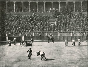 Tyrefægterarenaens indre, Madrid, Spanien, 1895. af Unbekannt