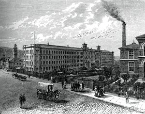 Møllen i Saltaire, c1880 af Unbekannt