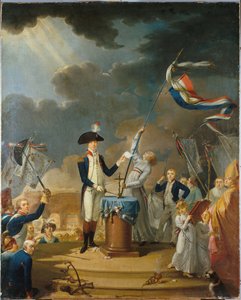 La Fayettes ed ved Federationens Festival, 14. juli 1790, 1791. af Unbekannt