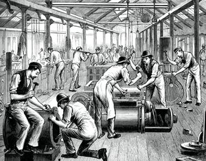 Pumpebutikken i et Cornwall-værk, c1880 af Unbekannt