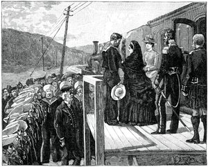 Dronningen overrækker Albert-medaljen til kystvagten George Oatley, slutningen af det 19. århundrede, 1900 af Unbekannt