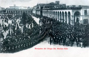 Modtagelse af biskop Mariano Soler, Montevideo, Uruguay, omkring 1900-tallet af Unbekannt