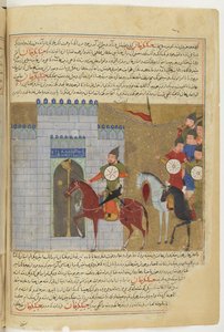 Belejringen af Beijing. Miniature fra Jami al-tawarikh Universal History, ca 1430 af Unbekannt
