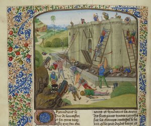Belejringen af Brest, 1386, ca 1470-1475. af Unbekannt