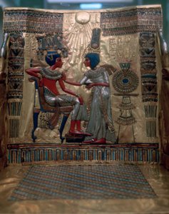 Tutankhamons trone, detalje, egyptisk, 18. dynasti af Unbekannt