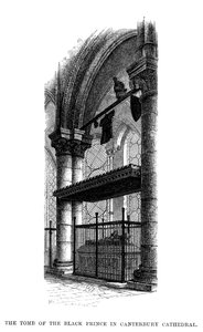 Graven til Edward, den sorte prins, Canterbury Cathedral af Unbekannt