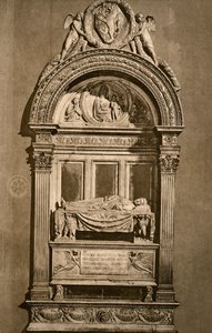 Leonardo Brunis grav c1369-1444, Santa Croce-basilikaen, Firenze, 1882 af Unbekannt