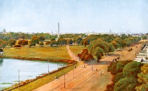 Udsigten fra Chowringhee, Calcutta, Indien, begyndelsen af det 20. århundrede af Unbekannt