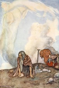 Den hvide hest var forsvundet fra deres øjne som en tågekrans, c1910 af Unbekannt
