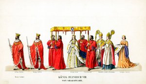 Teaterkostumedesign til Shakespeares skuespil, Henry VIII, 1800-tallet af Unbekannt