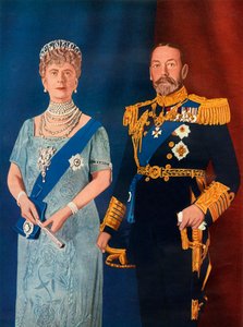 Deres Majestæter Kong George V og Dronning Mary på tidspunktet for deres sølvjubilæum i 1935, 1951. af Unbekannt