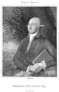 Thomas Pennant, britisk naturforsker og rejsende fra det 18. århundrede, c1840 af Unbekannt