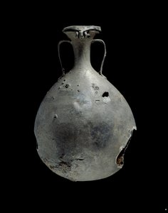 Tin-bly legeringskolbe med låg, XVIII. dynasti c1540 BC-c1292 BC af Unbekannt