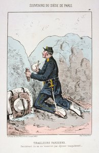 Parisiske Tirailleurs, belejring af Paris, 1870-1871 af Unbekannt
