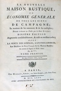 Titelside til The New Rustic House, eller General Economy, 1775 af Unbekannt