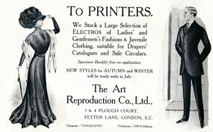 Til printere - The Art Reproduction Co., Ltd-annonce, 1909. af Unbekannt