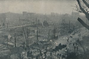 Tokyos ulmende slette af vrag og aske, c1935 af Unbekannt
