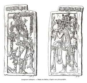 Toltec-skulpturer, Mexico, 1800-tallet af Unbekannt