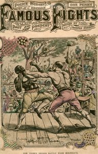 Tom Cribbs andet slag med Molineaux, 1811 slutningen af det 19. eller begyndelsen af det 20. århundrede af Unbekannt