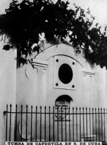 Capdevilas grav i Santiago de Cuba, 1871, 1920
