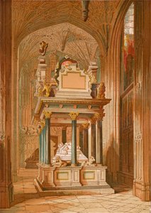 Dronning Elizabeths grav. - Westminster Abbey, c1845, 1864 af Unbekannt