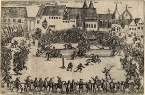 Turnering på tidspunktet for Henry I the Fowler 938, ca. 1575 af Unbekannt