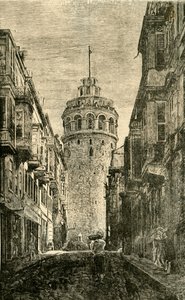 Galata-tårnet, Konstantinopel, 1890. af Unbekannt
