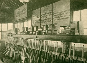 Togbevægelsesdiagram i Signal-Box, Metropolitan Railway, 1930. af Unbekannt