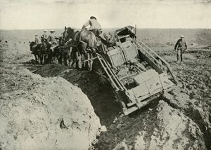 Transportvanskeligheder ved fronten, 1919. af Unbekannt