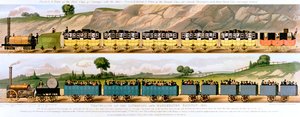 Rejser på Liverpool og Manchester Railway, 1831 af Unbekannt