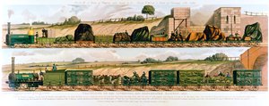 Rejser på Liverpool og Manchester Railway, 1831 af Unbekannt