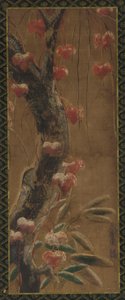 Træ, efterårsvin og sne, Edo-periode, 1615-1868. af Unbekannt
