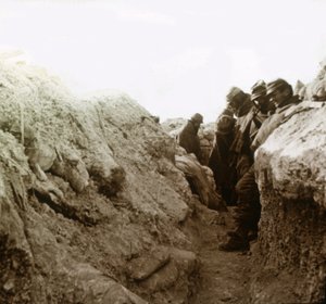 Skyttegrave, Champagne, Nordfrankrig, c1914-c1918 af Unbekannt