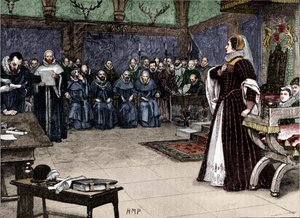 Retssag mod Mary Queen of Scots i Fotheringhay Castle, 1586 1905 af Unbekannt
