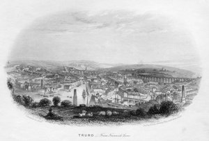 Truro, fra Trennick Lane, 1860 af Unbekannt
