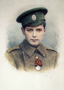 Tsarevich Alexei som lance-korporal i den russiske hær, 1917 af Unbekannt