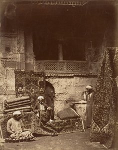 Tyrkisk tæppebasar, Cairo, ca. 1880. af Unbekannt