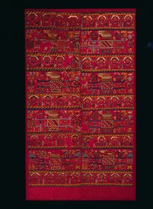 To tapestry-vævede panelfragmenter, 1000-1460