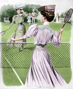 To græsplæne-tenniskostumer til oktober 1905. af Unbekannt