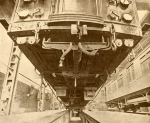 Under the Underground: Beneath a District Railway Electric Car, 1930. af Unbekannt